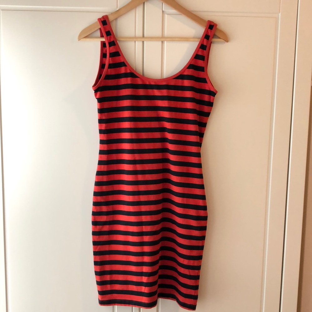 Victorias Secret TeeShop Sexy Pirate Red BLK fitted mini dress